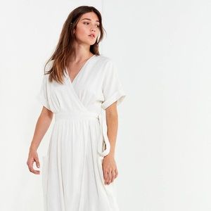 Urban Outfitters White Wrap Dress